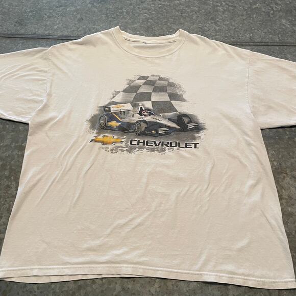 Vintage Chevrolet Chevy Race Car Tee Shirt Mens XL Drag Racing Cars Dad Classic - Picture 1 of 12